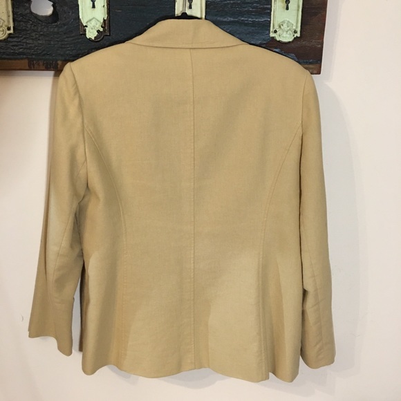 Studio Petites Vintage Camel Coloured Linen Blazer - Picture 10 of 13